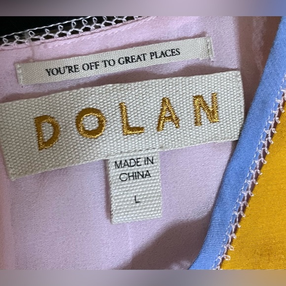 DOLAN Anthropologie Left Coast Audra Drop Waist Colorblock Dress size L - Picture 14 of 16